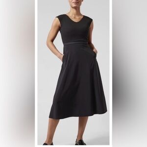 Athleta Black Midi Dress
